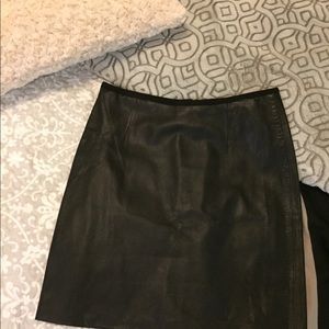 Laks Fifth Avenue Genuine Leather Skirt
